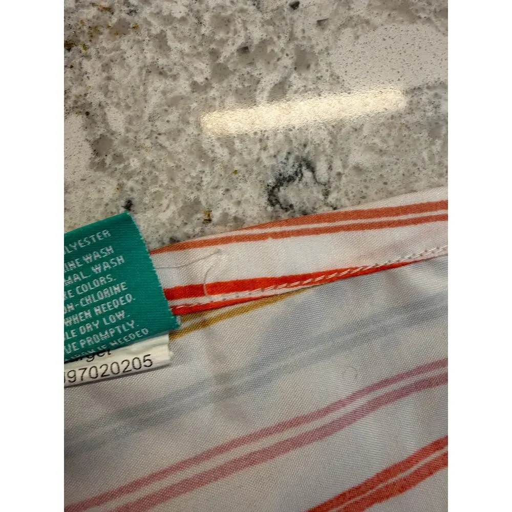 Pillowfort Target Sheet Set Pillowcases Pink Orange Stripes Full Size